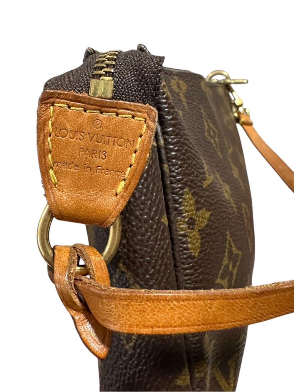 Louis Vuitton Monogram & Vachetta Leather Pochette Mini Bag - Picture 5 of 15